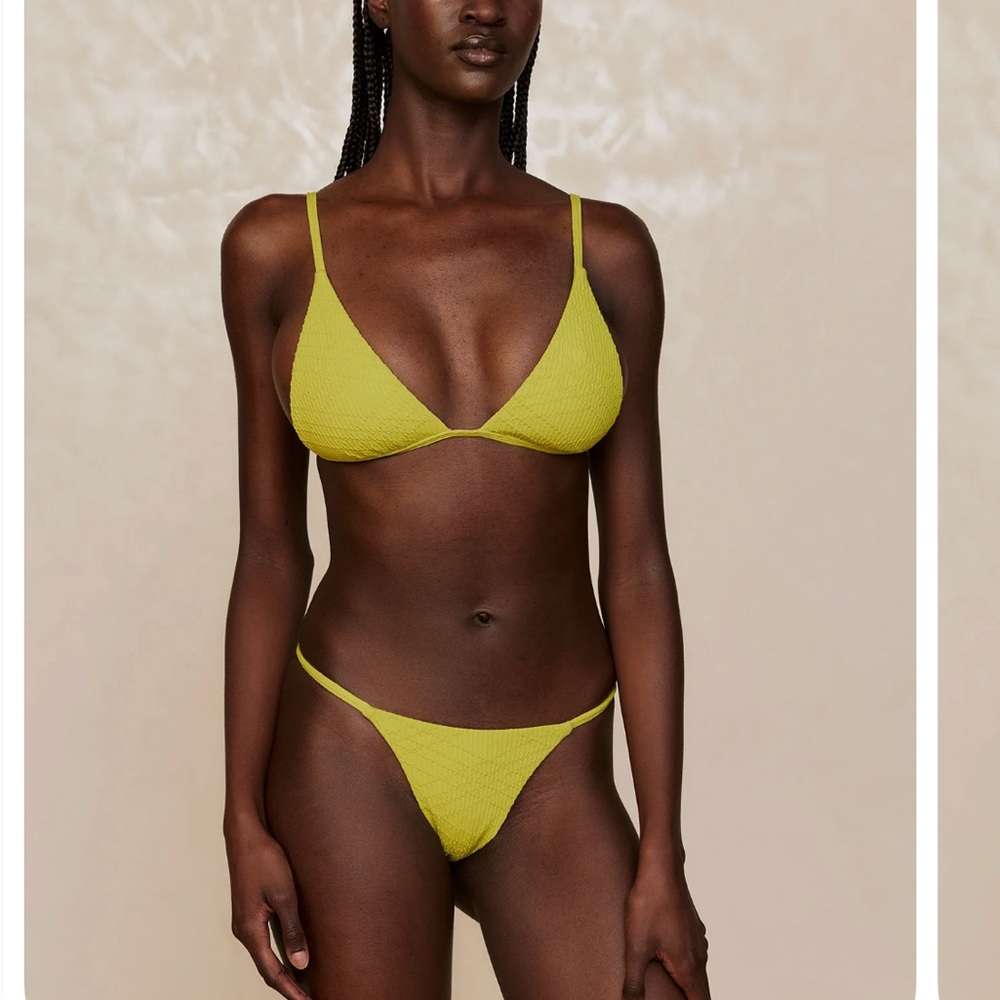 Monday Swimwear Vibrant Chartreuse Bikini Set - Size M